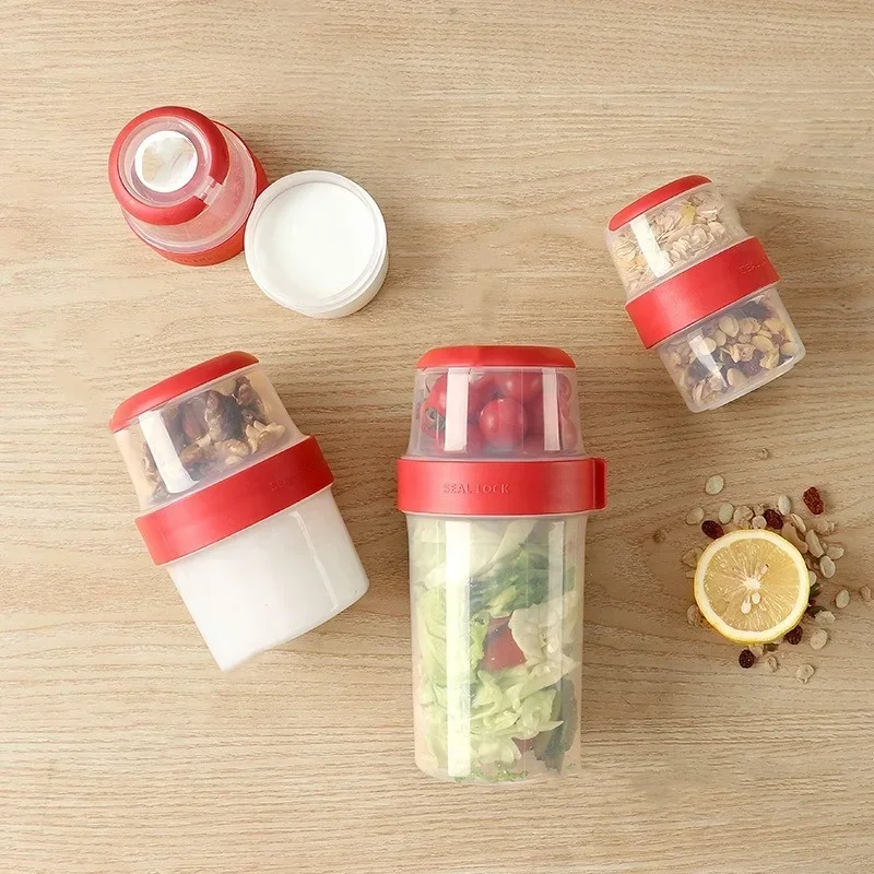 Meal Prep Kits - طبقة مزدوجة مختومة مقصورة صندوق هش