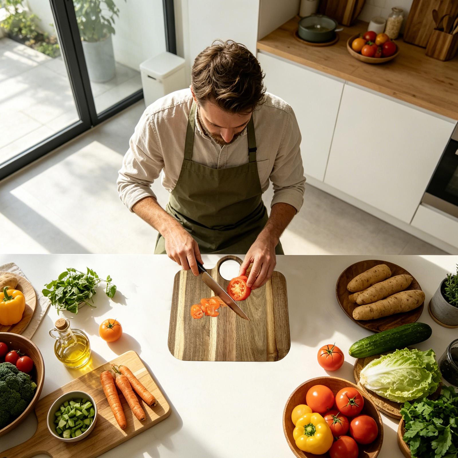 Meal Prep For Cutting - لوح تقطيع خشبي غير قابل للانزلاق
