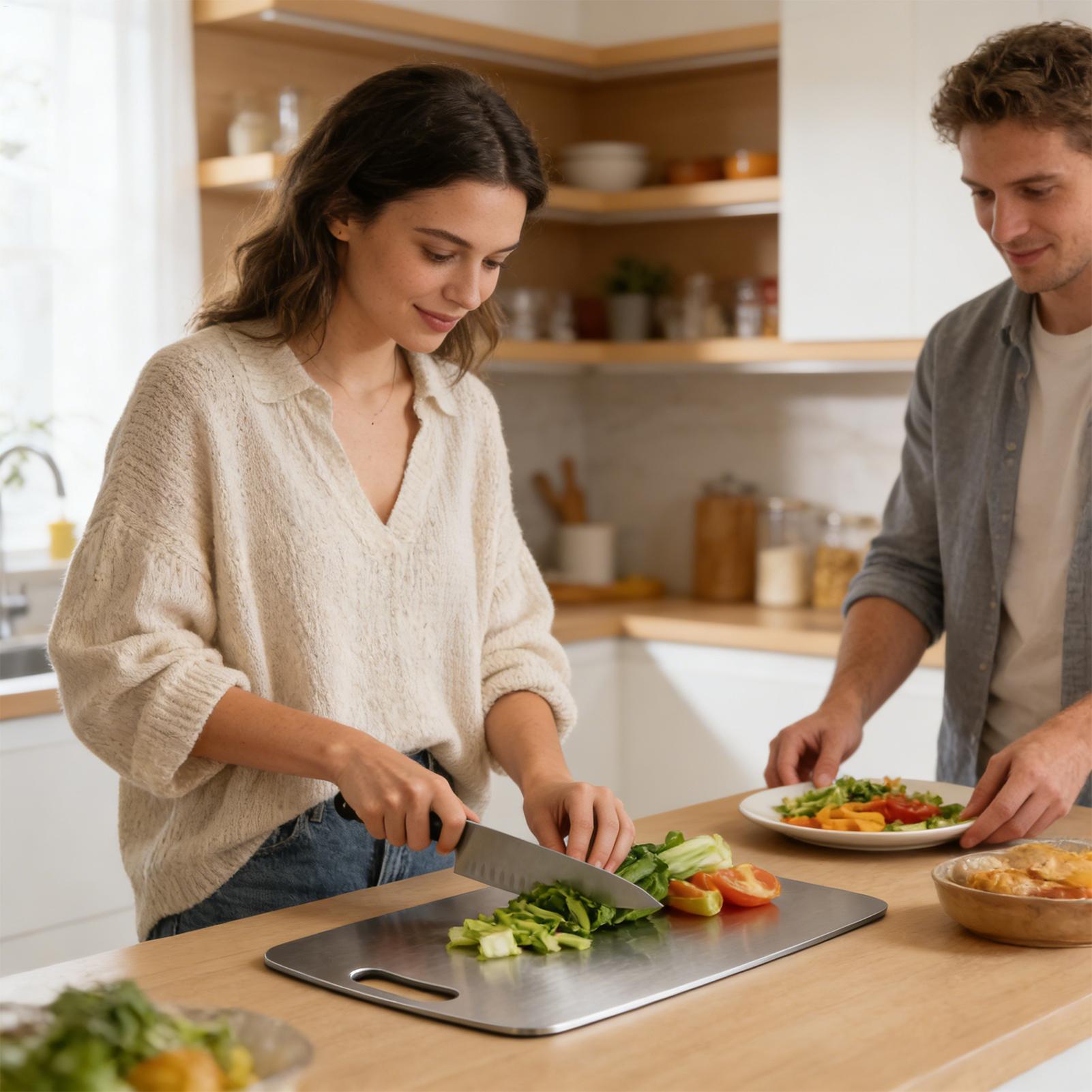 Meal Prep For Cutting - لوح تقطيع من الفولاذ المقاوم للصدأ