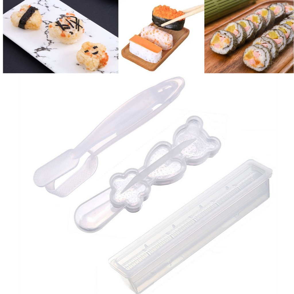 Rice Ball Mold - 3 قطعة/المجموعة مجموعة قوالب السوشي ،