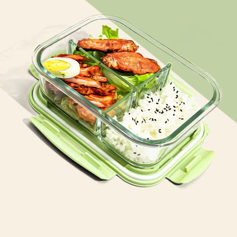 Meal Prep Kits - صندوق غداء زجاجي لتخزين الطعام ،