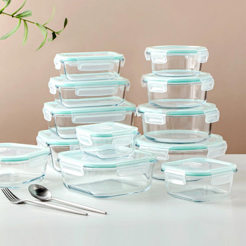 Meal Prep Kits - ارتفاع البورسليكات الزجاج صندوق الغداء ،